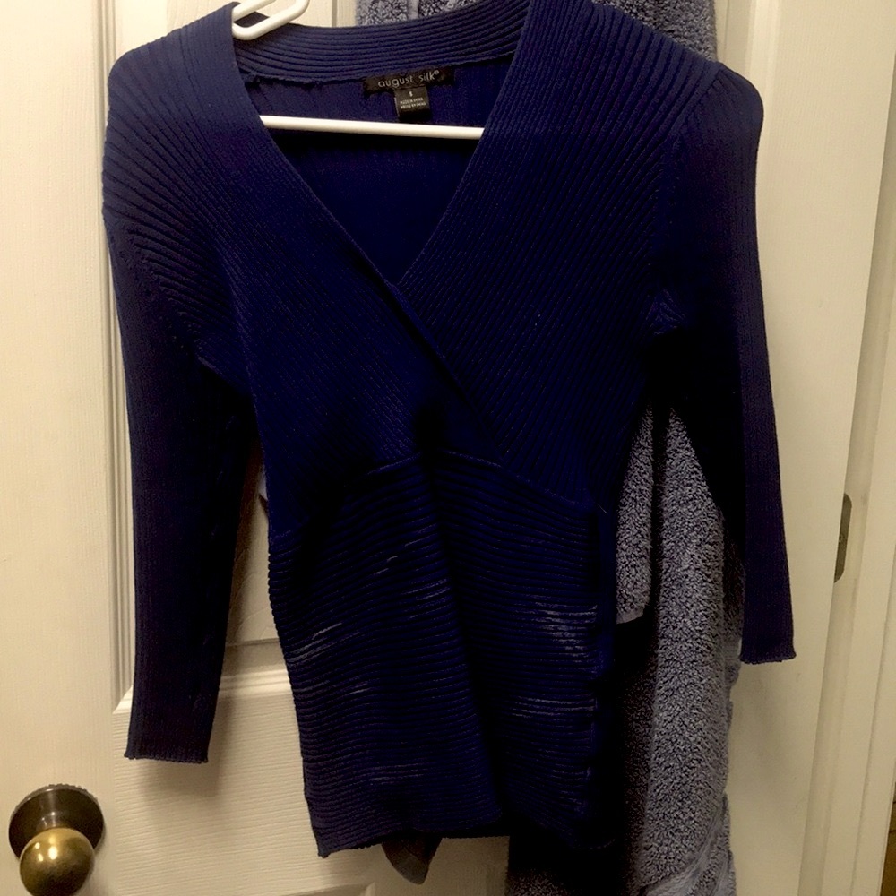 August Silk Blue 3/4 sleeve shirt